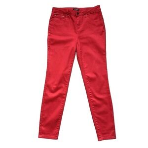 Needle & Cloth Red Mid Rise Skinny Jeans Jeggings Lightweight Stretch - Size 8